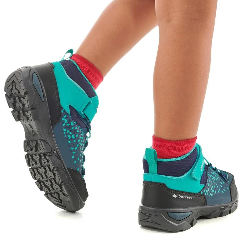 Quechua Chaussures Imperméables De Randonnée - MH120 MID Turquoises - Enfant 28 AU 34 5 Quechua Chaussures Imperméables De Randonnée - MH120 MID Turquoises - Enfant 28 AU 34 – Image 5