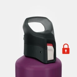 Quechua Gourde Alu 1L Avec Bouchon à Ouverture Rapide Pour La Randonnée - Violet -Quechua gourde alu 1l avec bouchon a ouverture rapide pour la randonnee violet 3