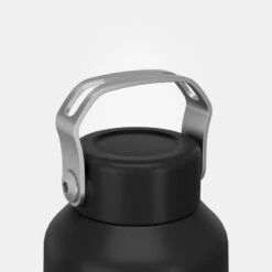 Quechua Gourde Inox 1L Avec Bouchon à Vis Pour La Randonnée - Noir -Quechua gourde inox 1l avec bouchon a vis pour la randonnee noir 3