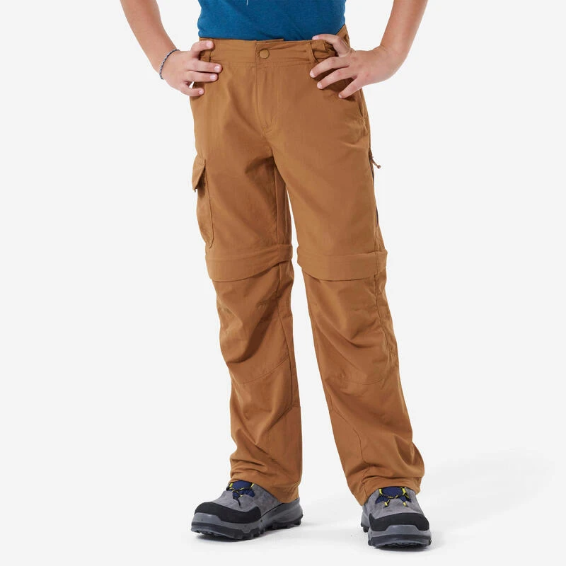 Quechua Pantalon De Randonnée Modulable Enfant MH550 Marron Foncé 7-15 Ans 1 Quechua Pantalon De Randonnée Modulable Enfant MH550 Marron Foncé 7-15 Ans