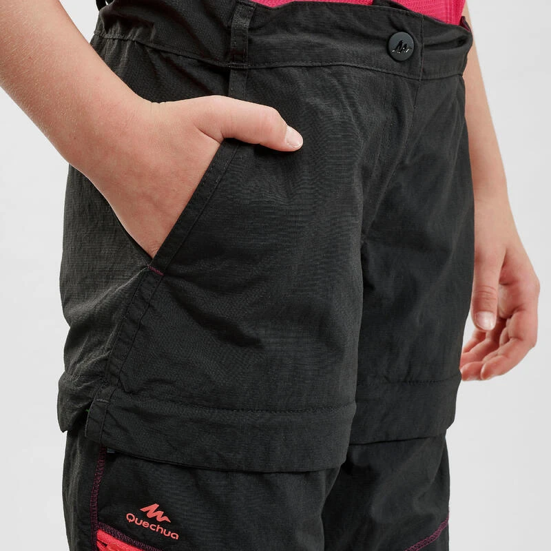 Quechua Pantalon De Randonnée Modulable - MH500 Noir Enfant 7-15 Ans 5 Quechua Pantalon De Randonnée Modulable - MH500 Noir Enfant 7-15 Ans – Image 5