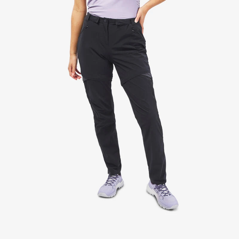 Quechua Pantalon Modulable De Randonnée Montagne - MH550 - Noir- Femme 1 Quechua Pantalon Modulable De Randonnée Montagne - MH550 - Noir- Femme