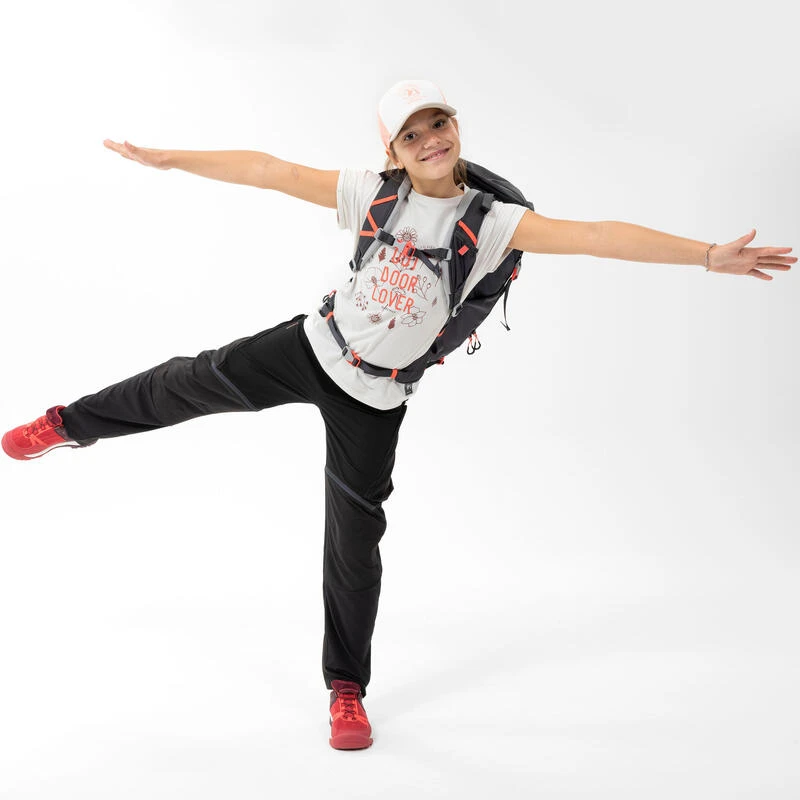 Quechua T-Shirt De Randonnée - MH100 BEIGE - Enfant 7-15 Ans 2 Quechua T-Shirt De Randonnée - MH100 BEIGE - Enfant 7-15 Ans – Image 2