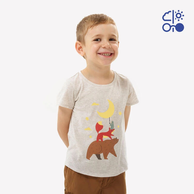 Quechua T-Shirt Enfant MH100 Beige- 2-6 ANS 4 Quechua T-Shirt Enfant MH100 Beige- 2-6 ANS – Image 4