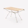 Quechua TABLE DE CAMPING COMPACTE 4/6 PERSONNES - PLATEAU BOIS - POCHE DE RANGEMENT
