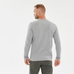 Quechua Tee-shirt NH100 ML Homme - Gris Clair 5 Quechua Tee-shirt NH100 ML Homme - Gris Clair -Quechua tee shirt nh100 ml homme gris clair 2
