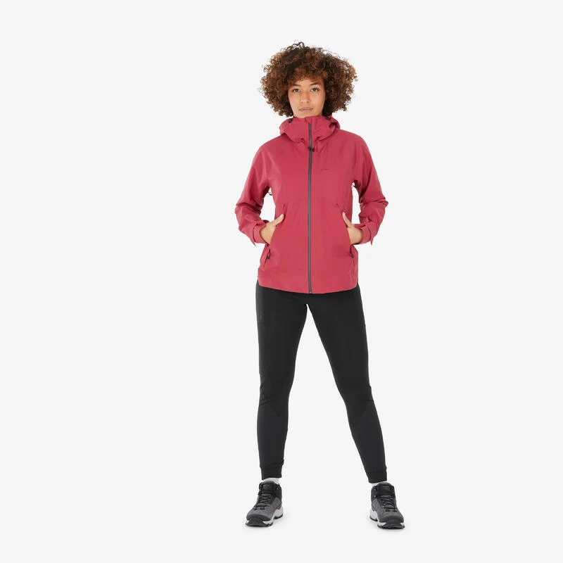 Quechua Veste Imperméable De Randonnée Montagne - MH500 - Femme - Framboise 2 Quechua Veste Imperméable De Randonnée Montagne - MH500 - Femme - Framboise – Image 2