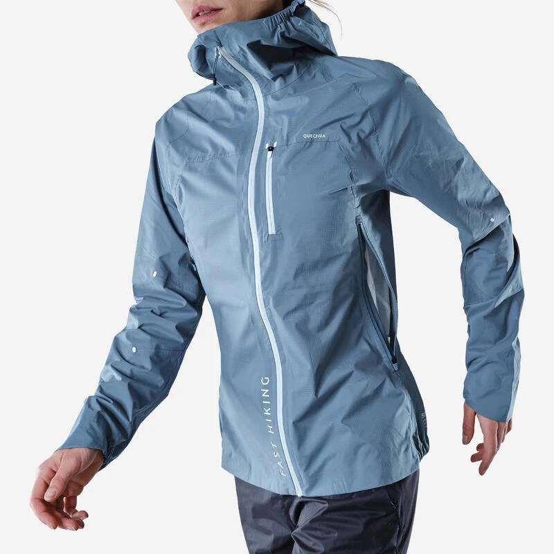 Quechua Veste Imperméable Ultra Légère De Randonnée Rapide - FH500 Rain - Femme Bleu 1 Quechua Veste Imperméable Ultra Légère De Randonnée Rapide - FH500 Rain - Femme Bleu